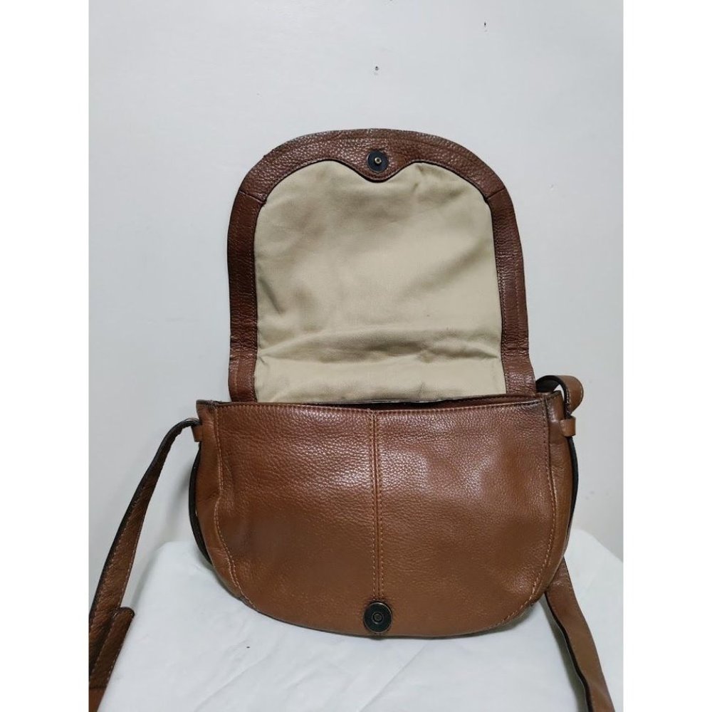 Banana Republic Ladies Bag Brown Leather U Shaped Crossbody Purse - Picture 10 of 14